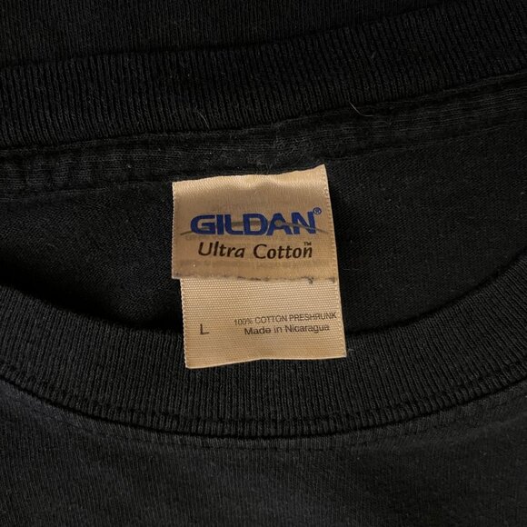 Gildan Ultra Cotton Black Graphic Tee Large - Picture 4 of 4